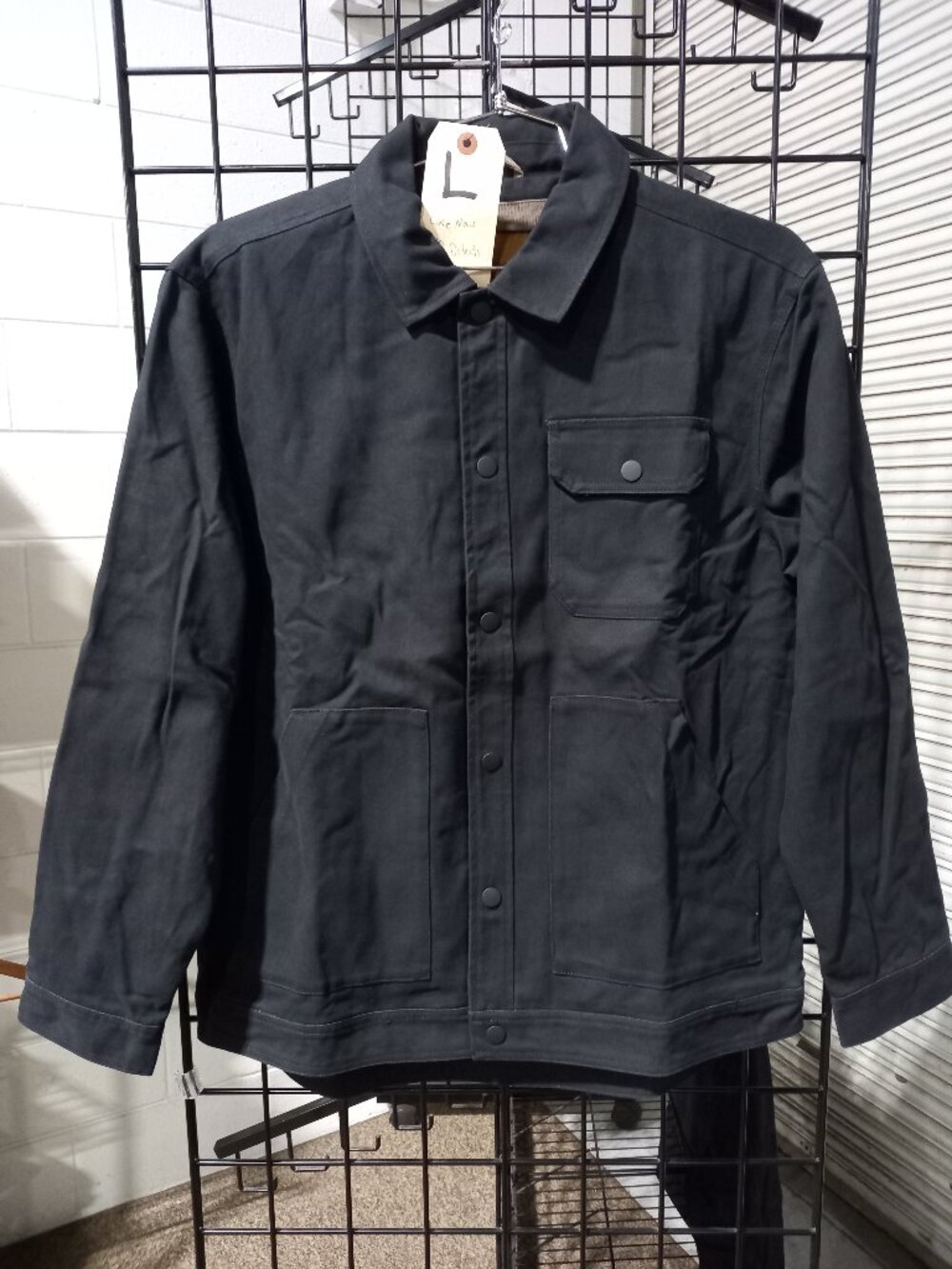 Men's Concealed Carry Flannel Lined Canvas Shirt Jacket | Large